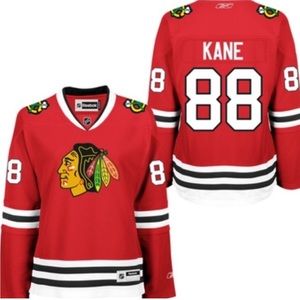 Reebok Chicago Blackhawks Patrick Kane NHL Premier Stitched Jersey Red 88 Medium